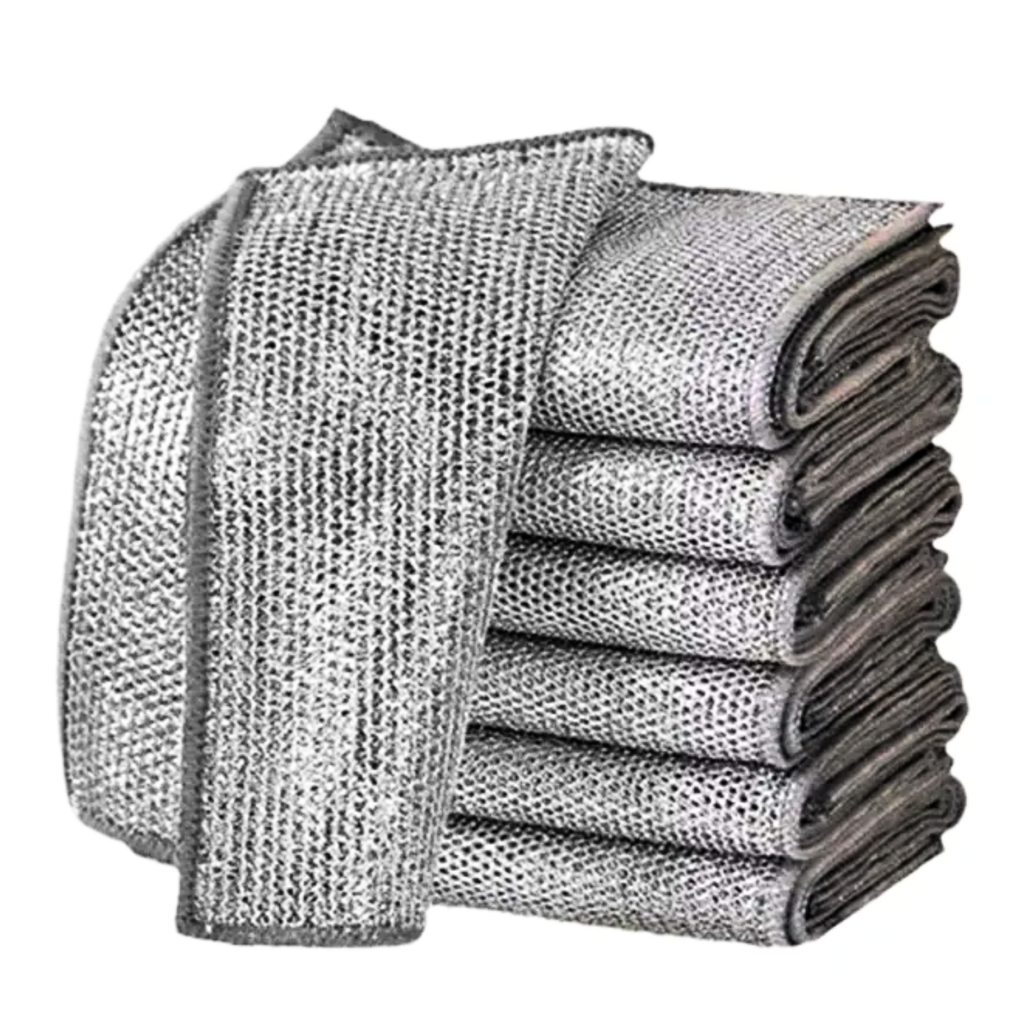 Paños Metálicos Multiuso de Limpieza 5Pc